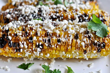 Grilled corn with bacon butter and cotija cheese recipe