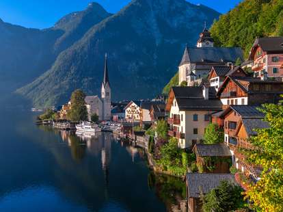 Hallstatt, village, Salzkammergut, Lake region,Austria