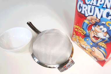 Strain cereal breakfast hack