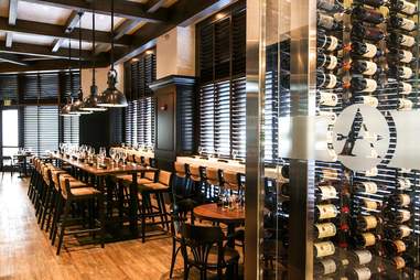 interior of Adena Grill and Wine Bar, tables and chairs