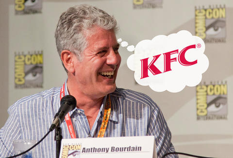 Image result for anthony bourdain kfc