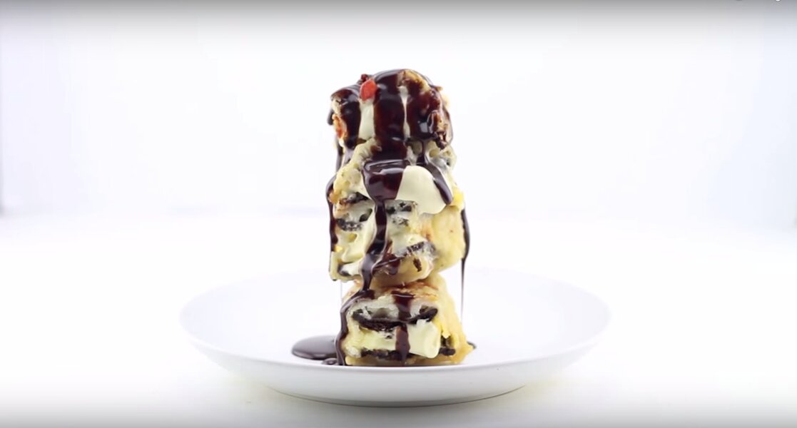 These Ice Cream Sandwiches Are Beer Battered, Fried, and Covered in Chocolate & Bacon