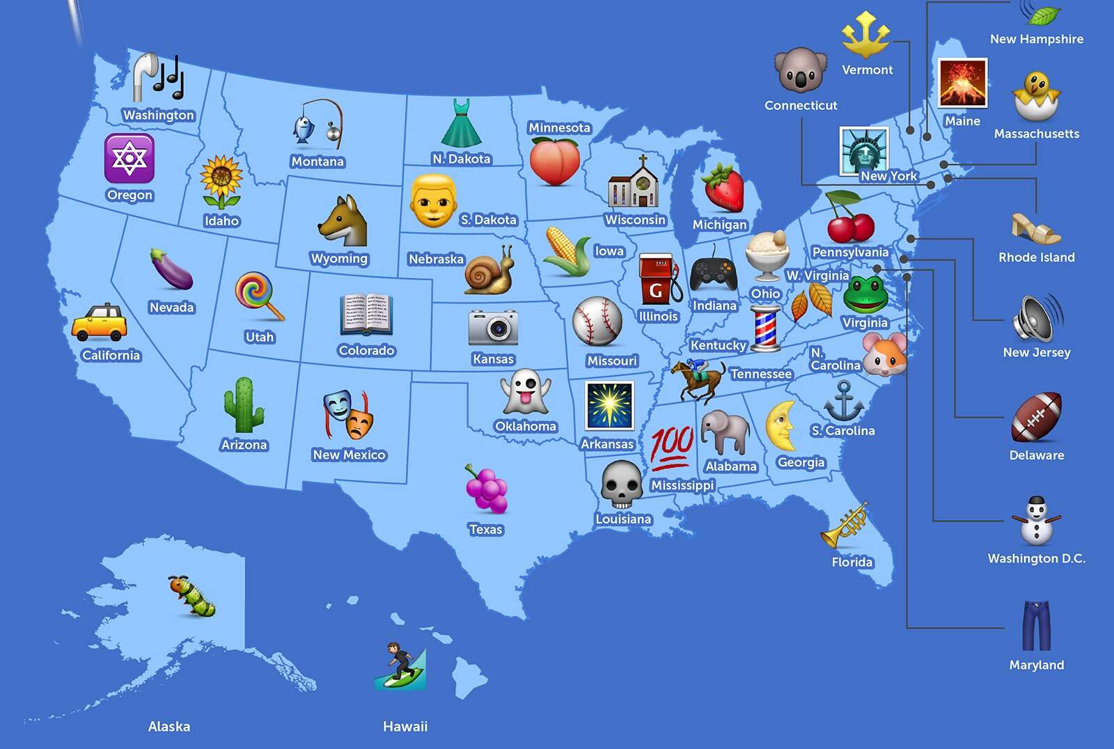 The Most Popular Emoji In Every Us State Thrillist