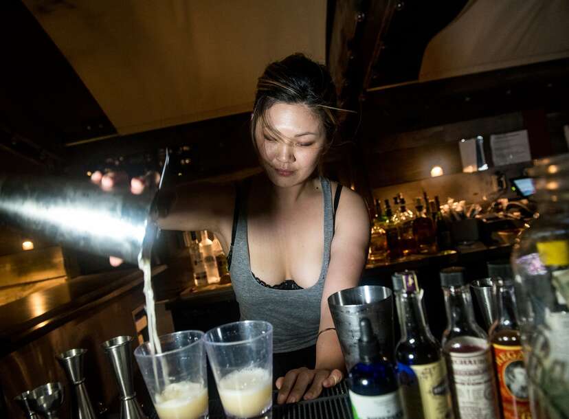 female bartender