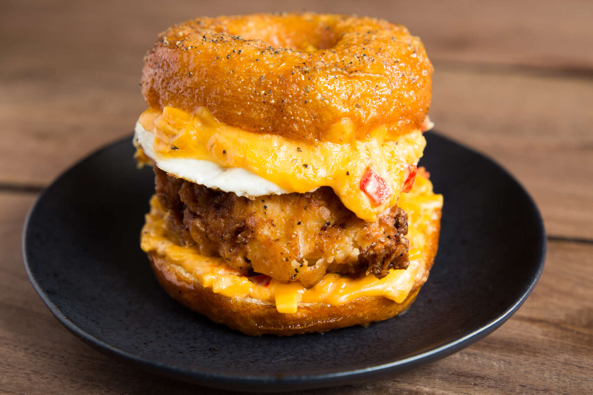 Deep Fried Donut Bacon Cheeseburgers