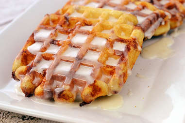 Cinnamon roll waffles