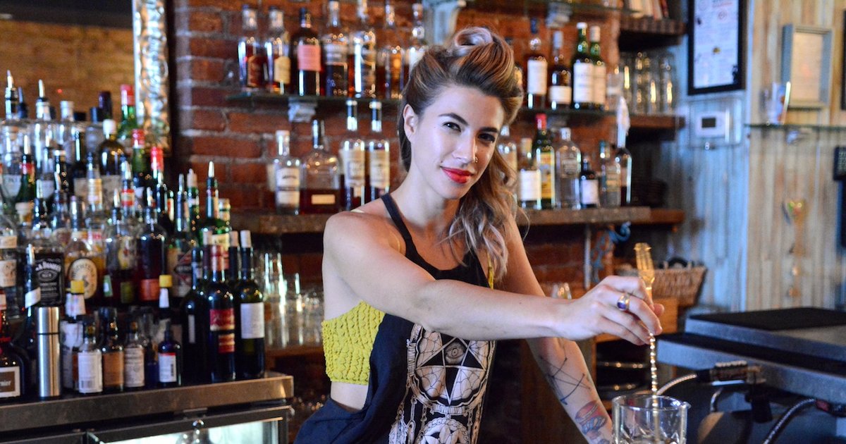 female bartender