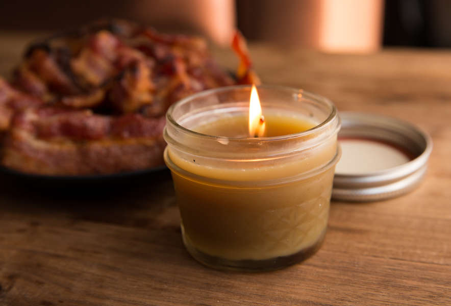 How to Make a Homemade Bacon Scented Candle DIY Bacon Grease Candle