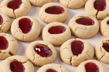 PB&J thumbprint cookies