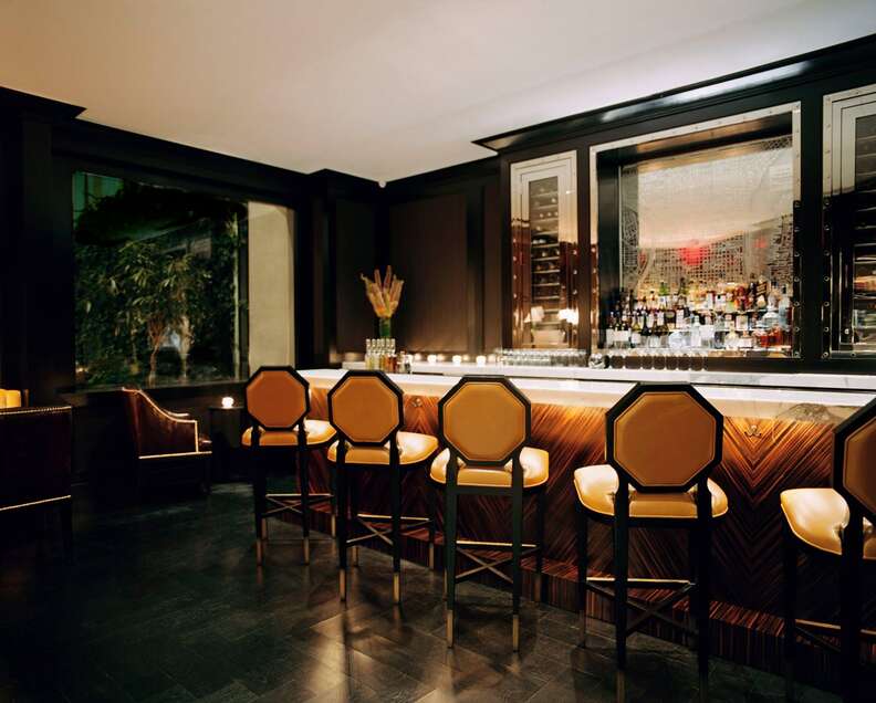 Fancy chairs and sleek interior at Lacroix at The Rittenhouse
