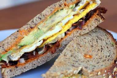 Skillet Egg Sandwich Recipe with Bacon SLAP JACK