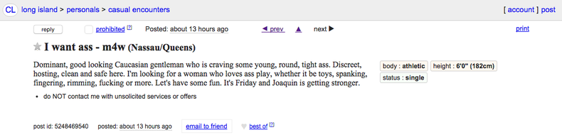 Hurricane Hookup Seekers Have Made Landfall On Craigslist Thrillist