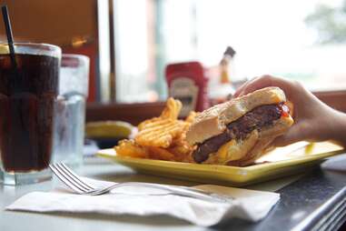 Burger at Kellogg's Diner