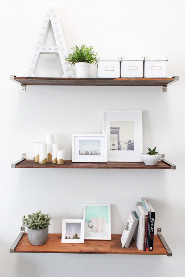 10 Easy Shelves You Can Install in 30 Minutes Easy Wood Shelf Ideas