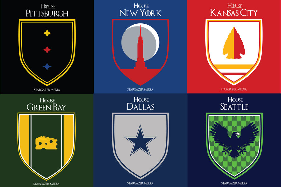 School team house logos Game of Thrones Style