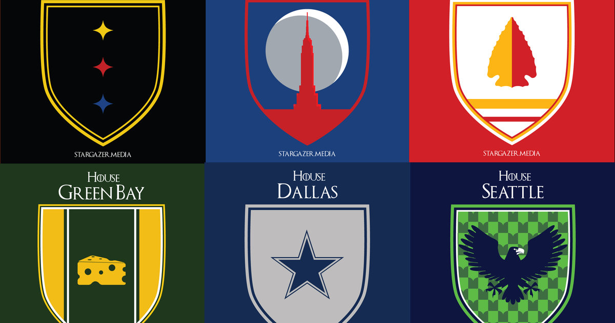 If Nfl Teams Were Game Of Thrones Houses Nfl Sigils Nfl Teams