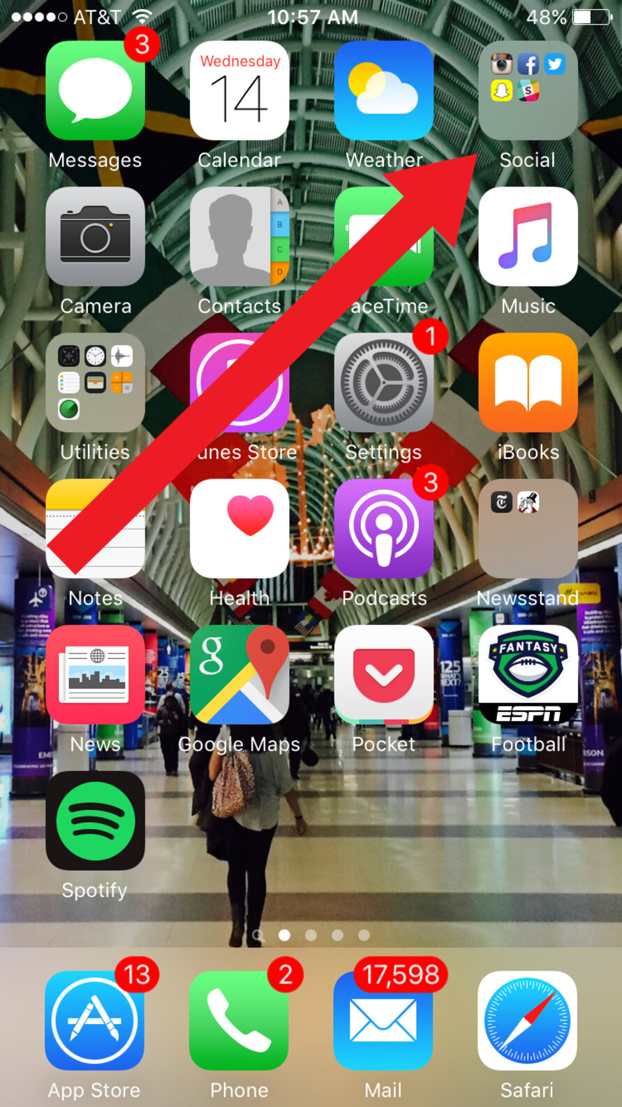 How to put a folder inside a folder on iOs9 - iPhone Folder Hacks And ...