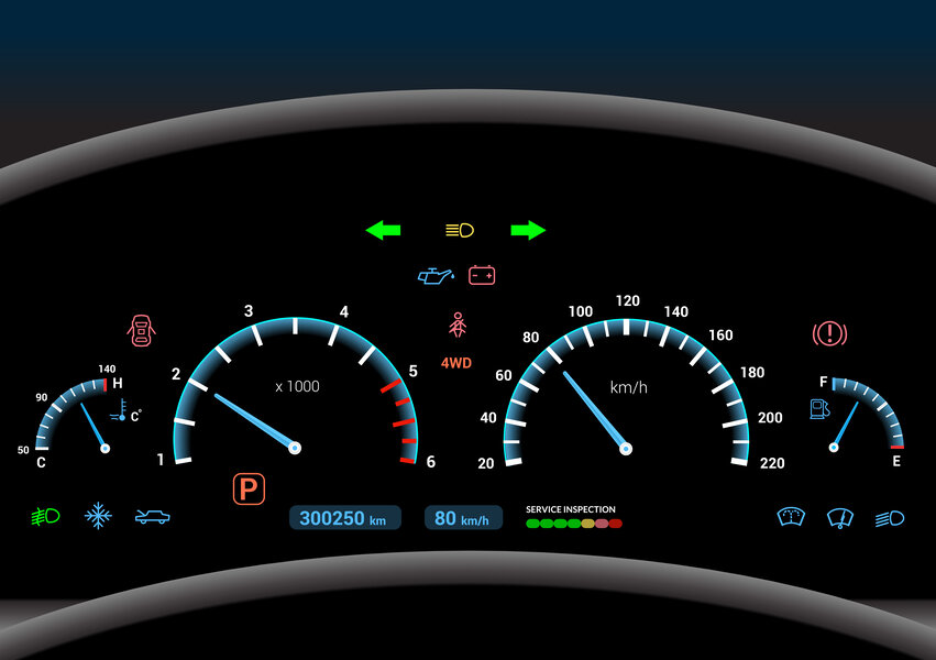 Instrument outlet warning lights