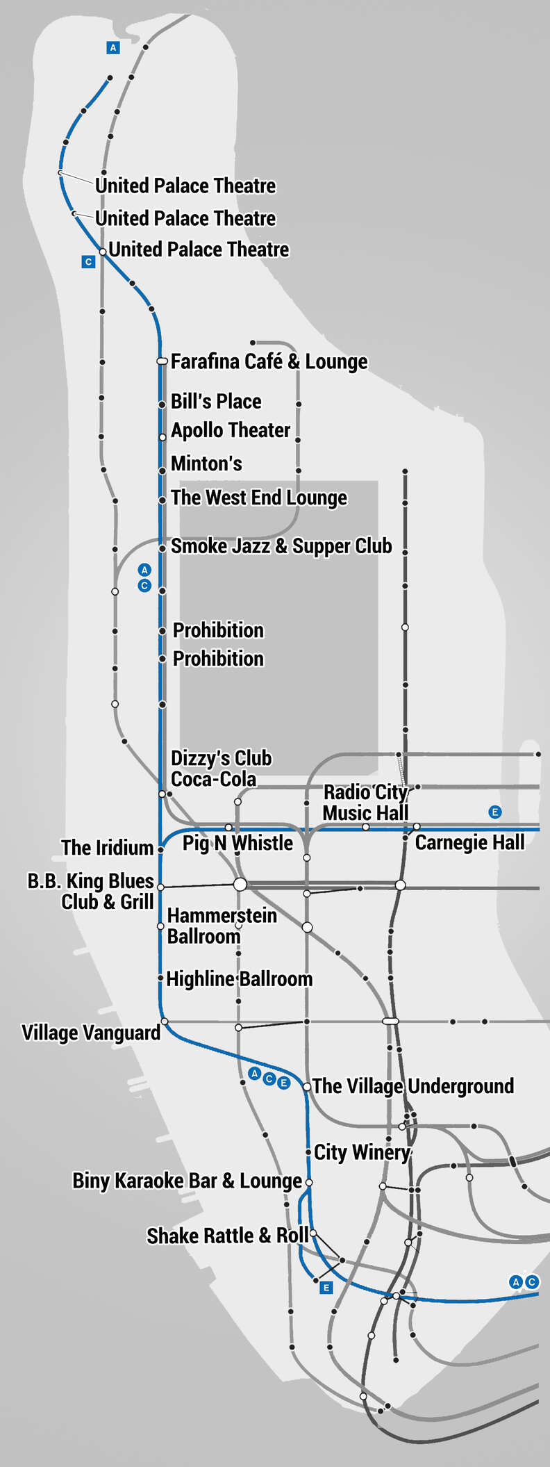 The Manhattan Subway Music Venue Map - Thrillist