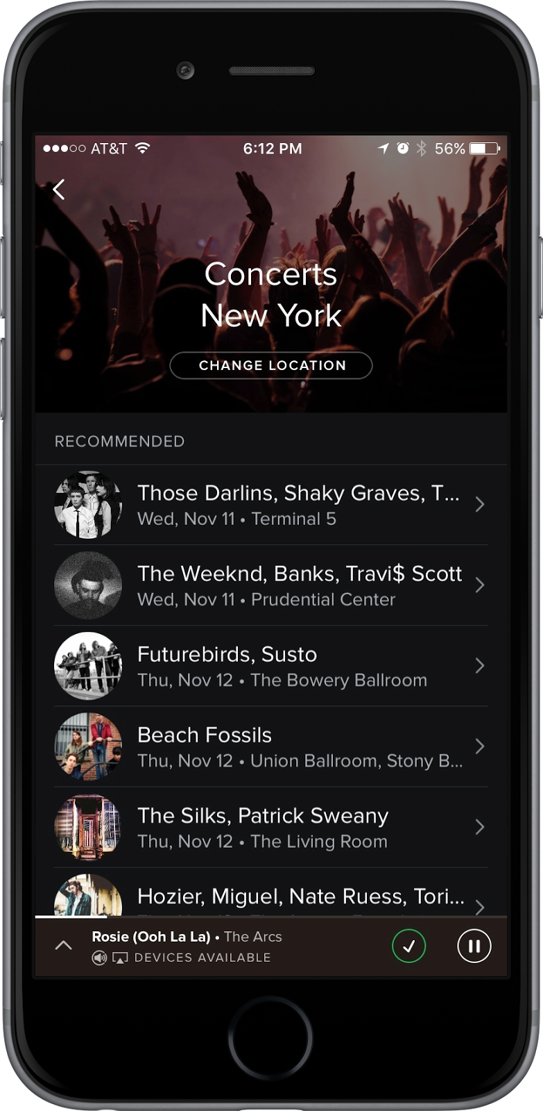 Spotify Concerts Gives Personalized Concert Spotify