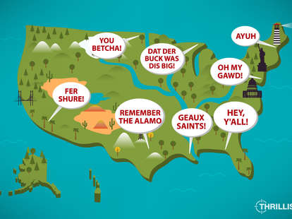 A map of the many different forms of the southern accent (warning