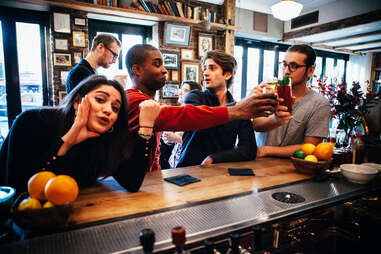 Buying drinks for a crowd