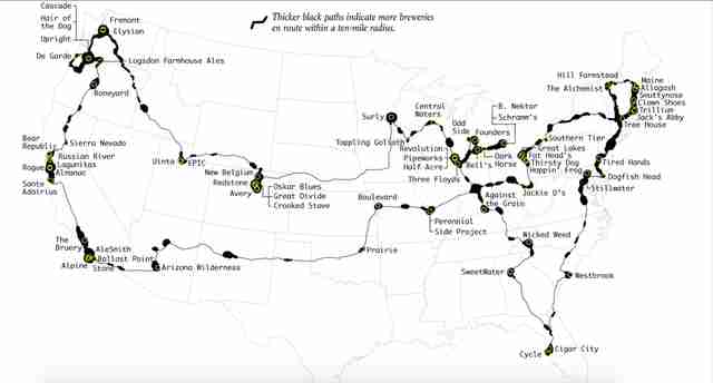Crazy Themed US Road Trip Maps - Beer, National Parks, Food - Thrillist