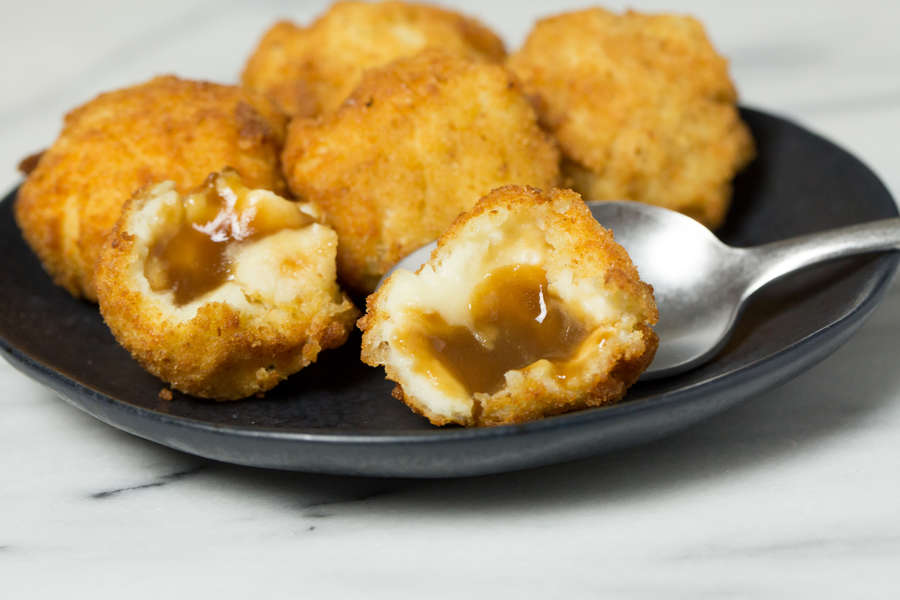 Fried mashed potatoes and gravy bombs recipe-image