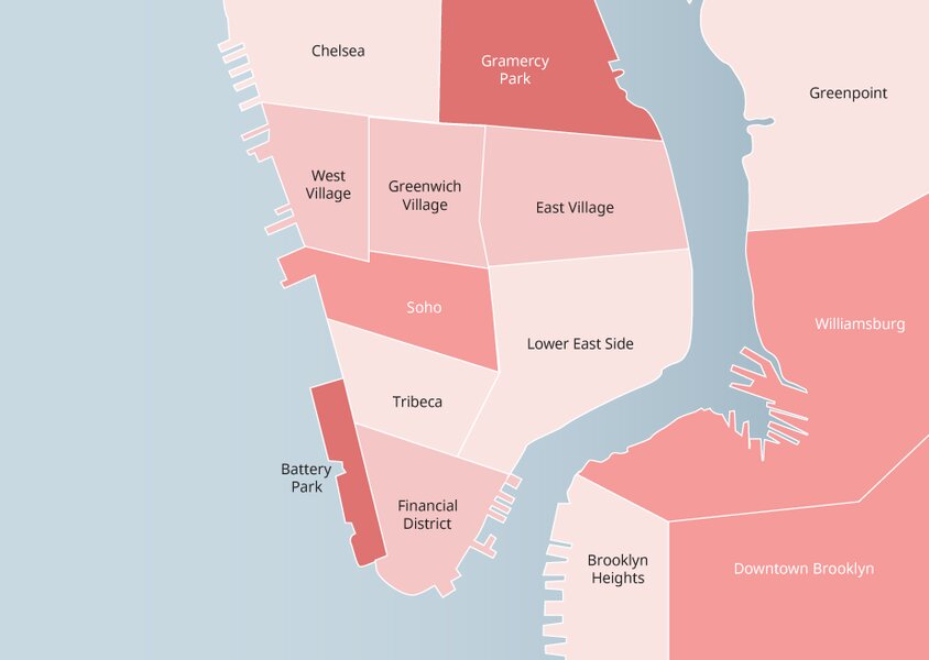 Manhattan Rent Map These Maps Show Where NYC Rents Skyrocketed This Year - Thrillist
