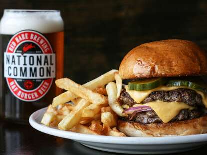 h & f burger atlanta burger and fries with beer