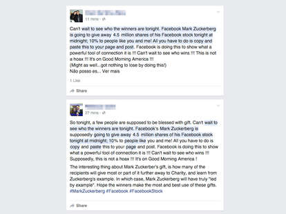 Mark Zuckerberg Giving Away Facebook Shares Hoax - Thrillist