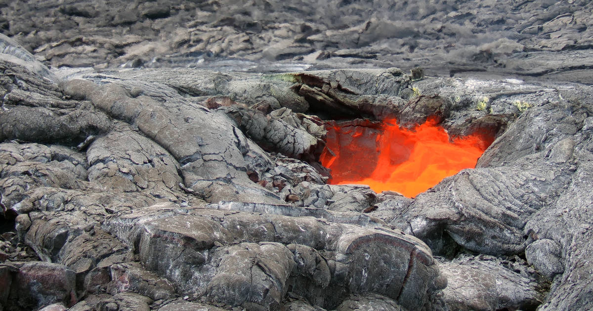 active volcanic crater