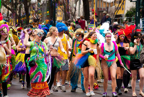 Image result for mardi gras street party