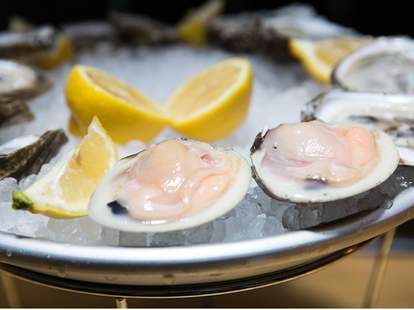 Edwin and Neal's Fish Bar nyc oysters lemon ice