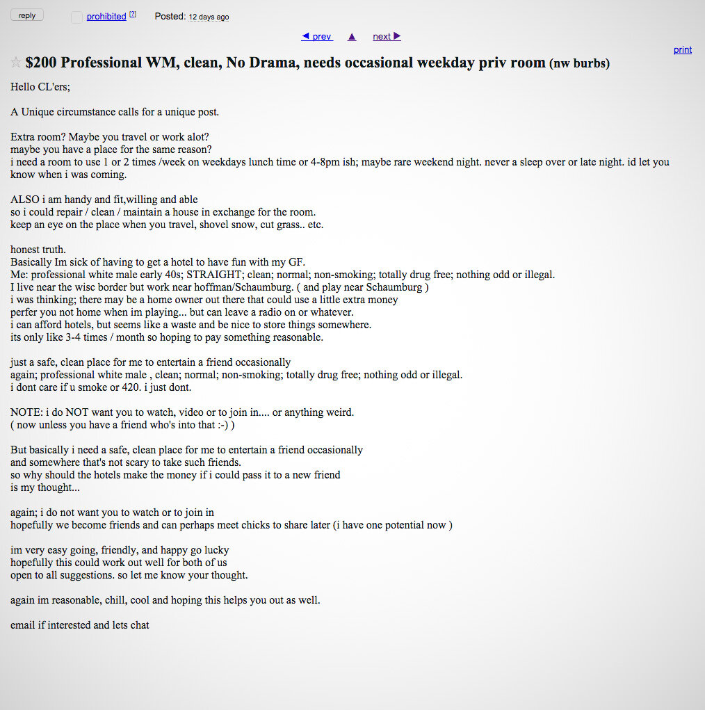 The Weirdest Chicago Roommate Ads on Craigslist Thrillist