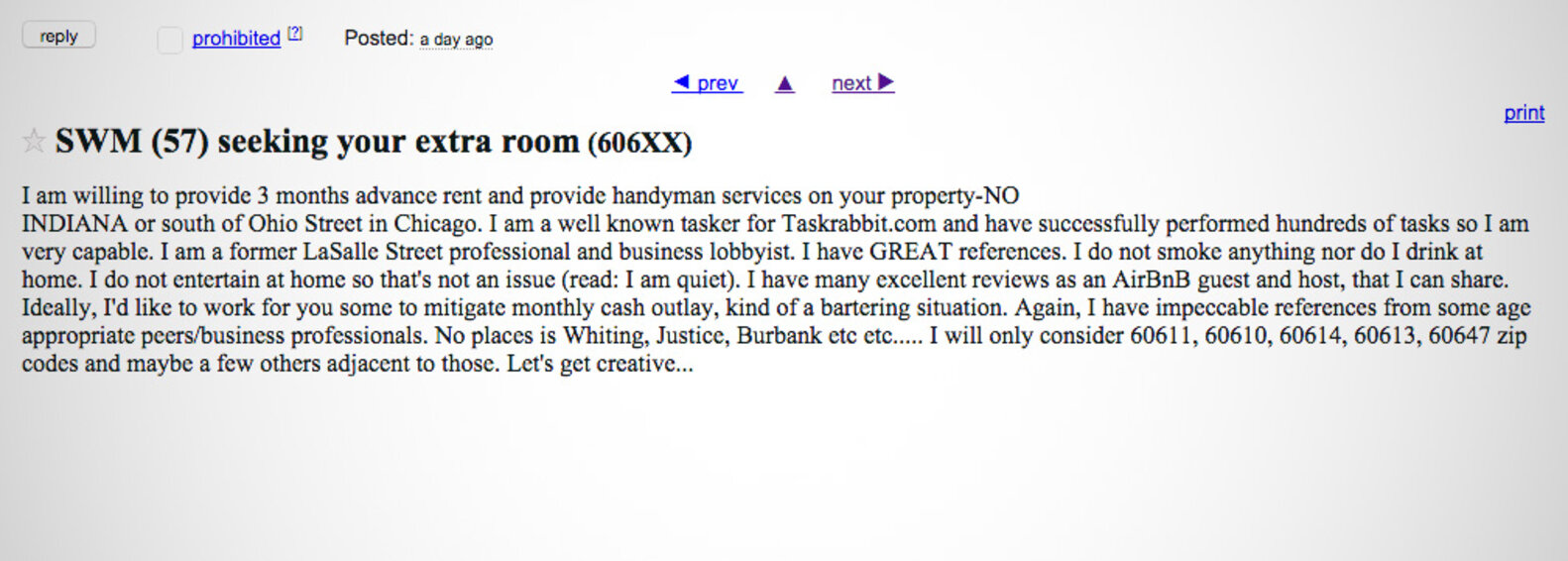 The Weirdest Chicago Roommate Ads on Craigslist Thrillist