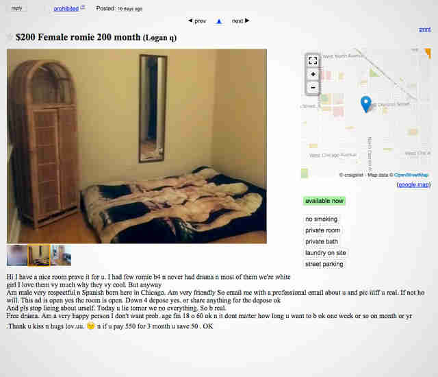 The Weirdest Chicago Roommate Ads On Craigslist Thrillist