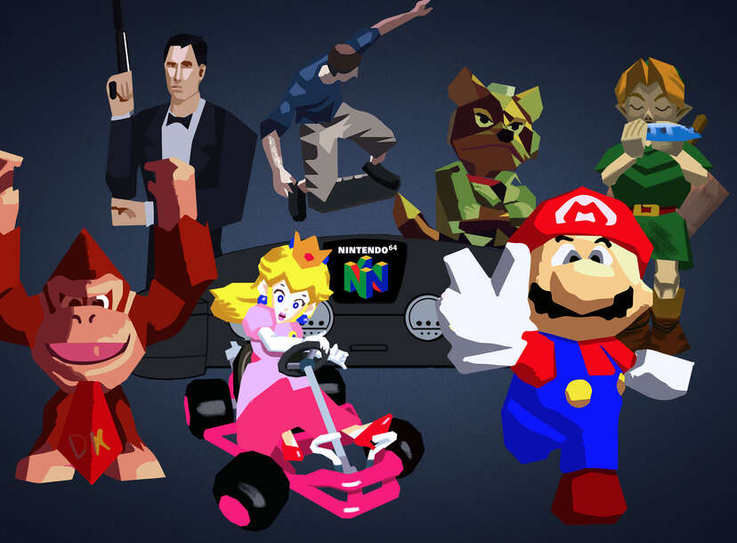 Goldeneye with Mario Characters - N64 Squid