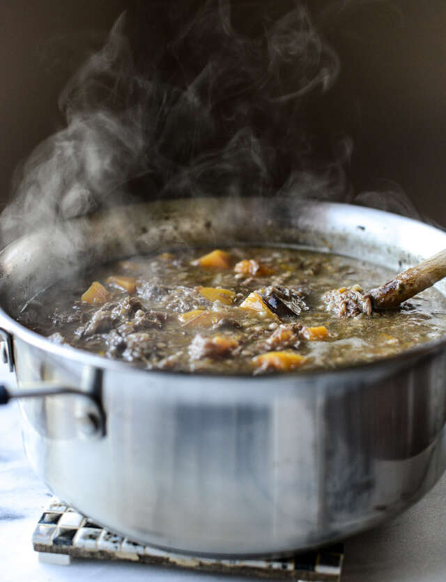 Butternut squash beef stew