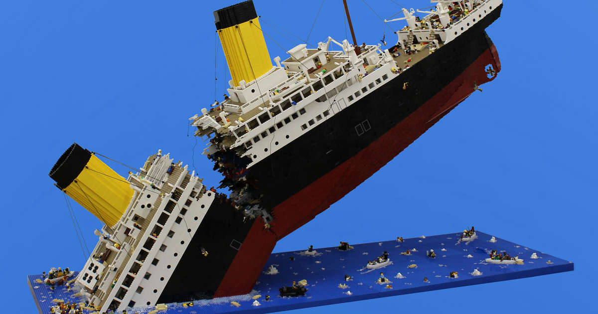 huge titanic lego set