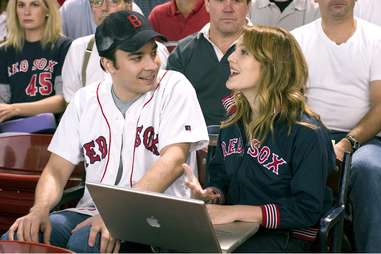 Jimmy Fallon and Drew Barrymore from Fever Pitch movie still