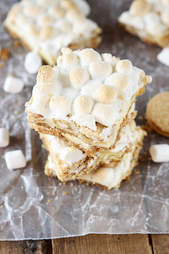 Toasted marshmallow cheesecake bars