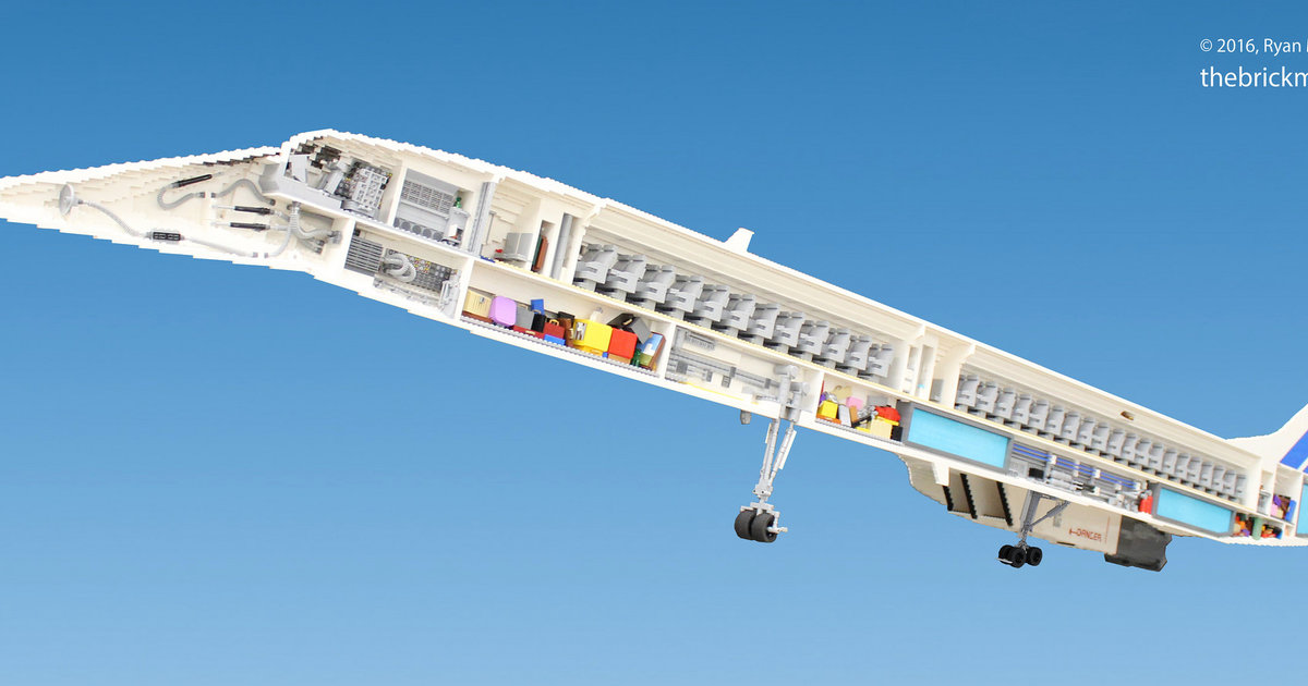 This 65 000 Piece Lego Concorde Features Seats Luggage