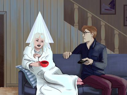 couple, couch, argument, dating racist