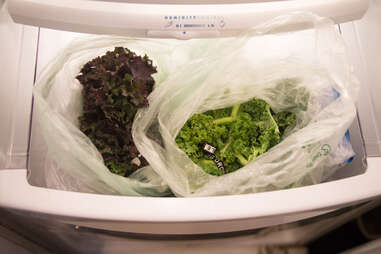 produce in refrigerator crisper