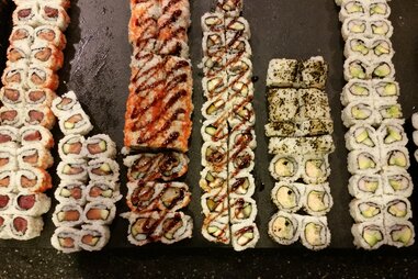 sushi at Knicks game