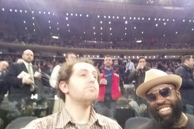 Black Thought and Lee at Knicks game