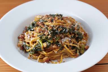 Kale and chorizo pasta