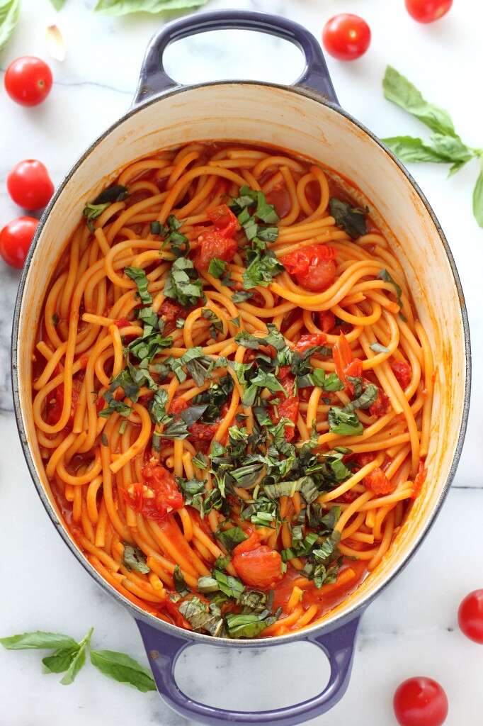 Triple tomato pasta