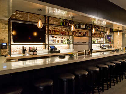 Bottle & Bine win bar interior New York City